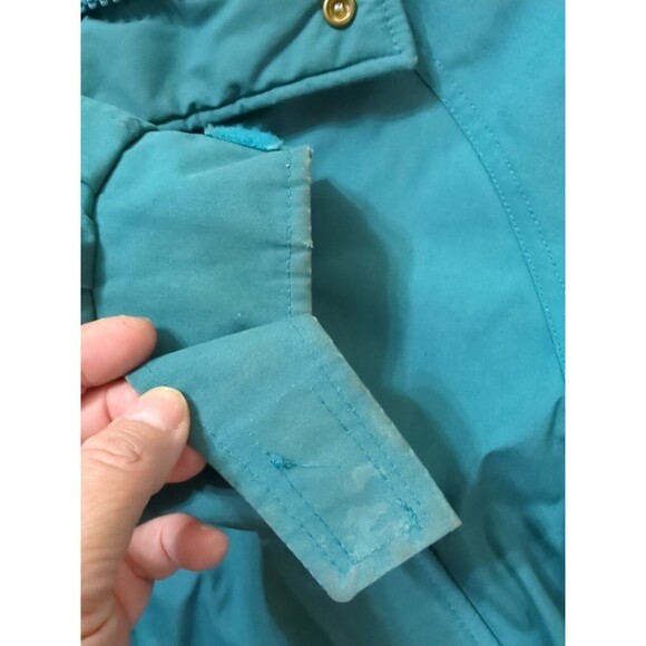 Vintage L.L. Bean Sz XL Goose Down Timberline Parka Teal Barn Jacket Corduroy - Picture 15 of 16